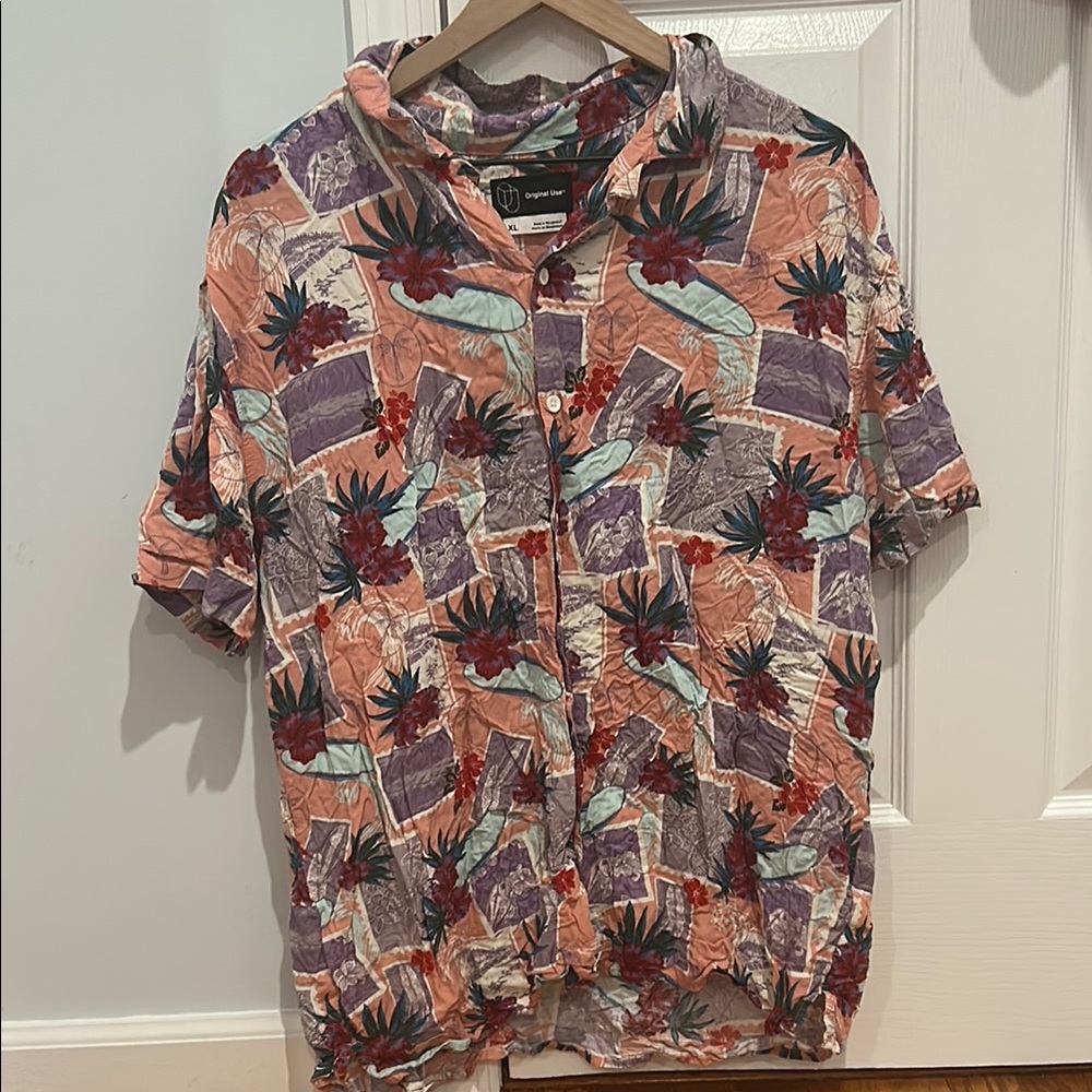 Original Use Multicolor Casual Button Down Shirt